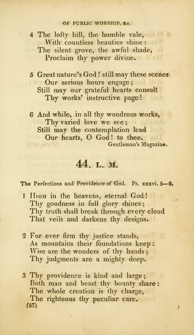 A Collection of Psalms and Hymns, for Social and Private Worship (Rev. ed.  with supplement) page 58
