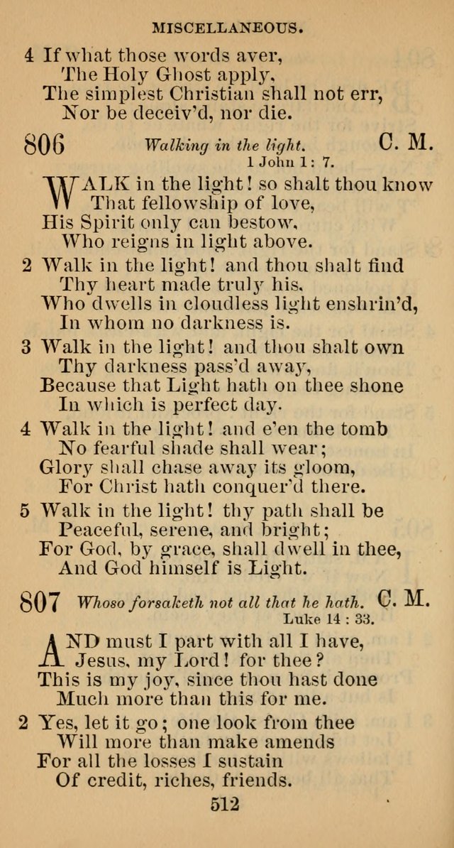A Collection of Psalms, Hymns and Spiritual Songs; suited to the various kinds of Christian worship; and especially designed for and adapted to the Fraternity of the Brethren... page 519