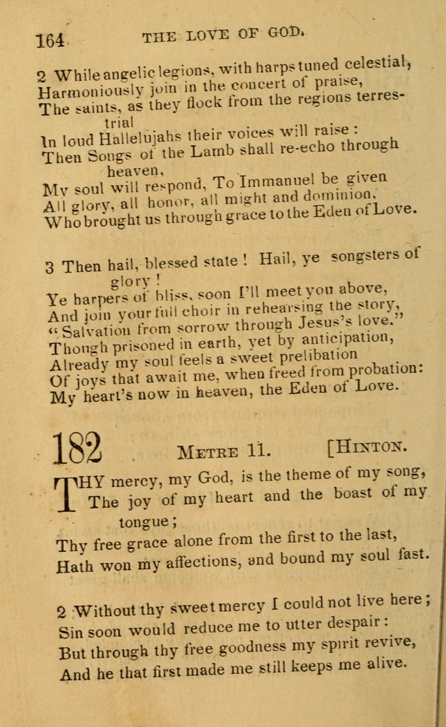 A Collection of Psalms, Hymns, and Spiritual Songs: suited to the various occasions of public worship and private devotion, of the church of Christ (6th ed.) page 164