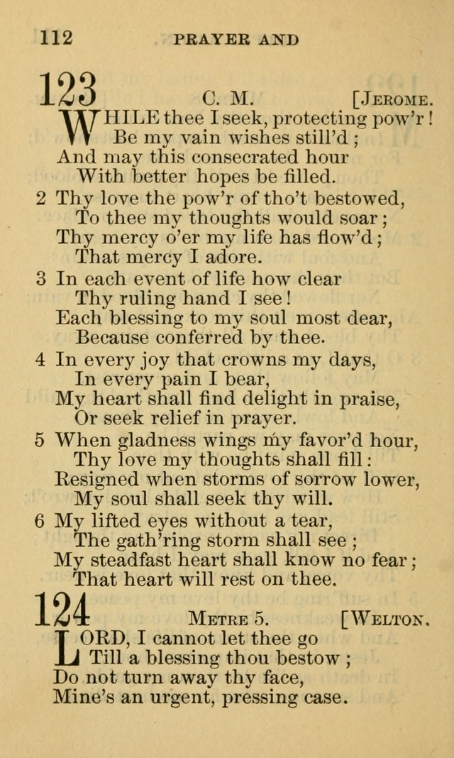 A Collection of Psalms and Hymns: suited to the various occasions of public worship and private devotion page 112