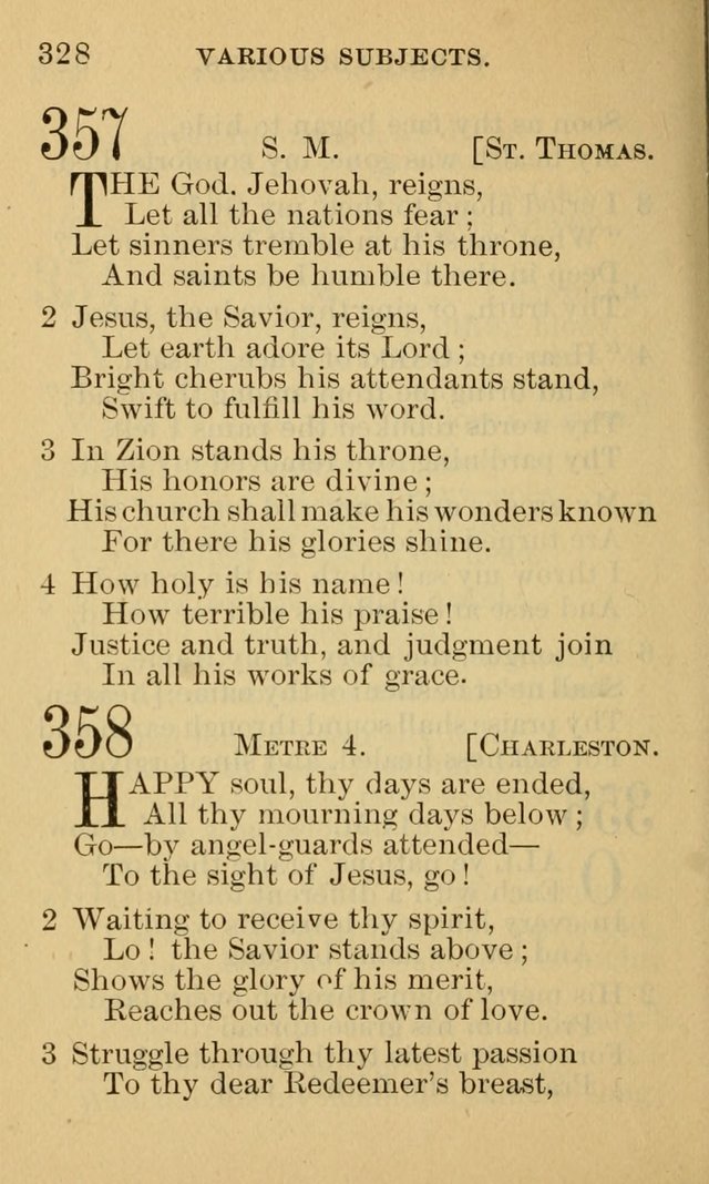 A Collection of Psalms and Hymns: suited to the various occasions of public worship and private devotion page 328