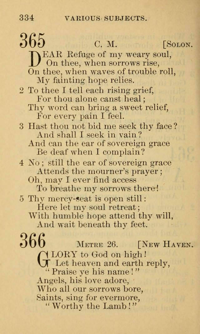 A Collection of Psalms and Hymns: suited to the various occasions of public worship and private devotion page 334