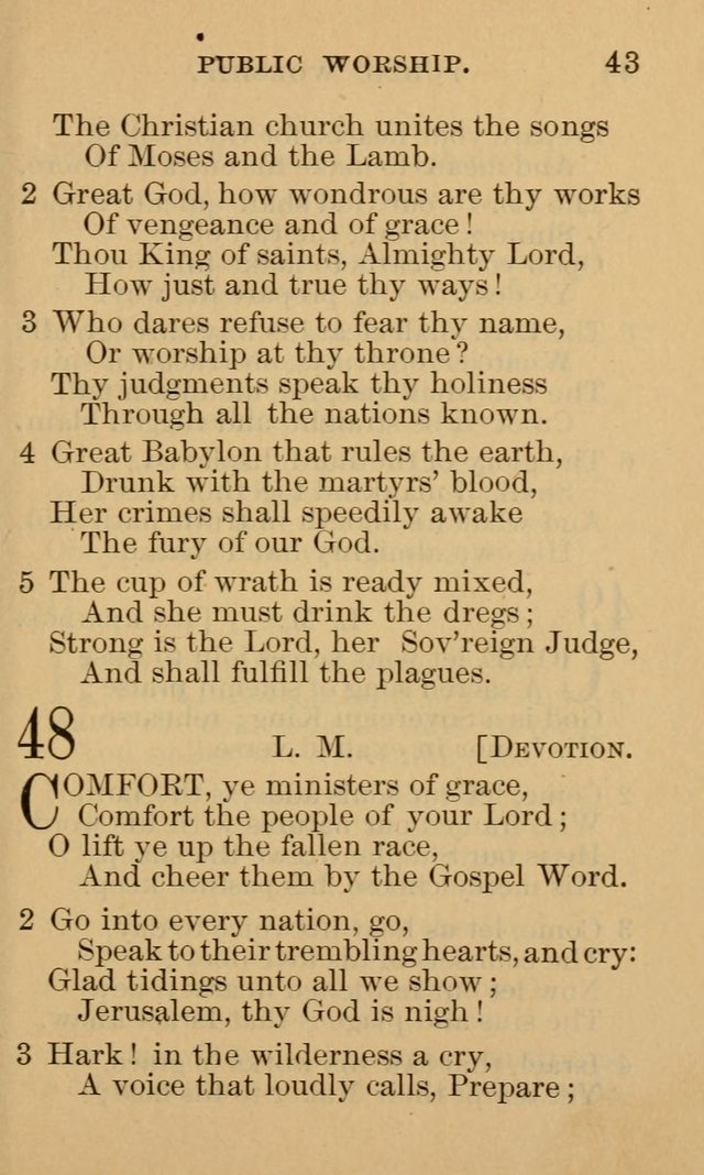A Collection of Psalms and Hymns: suited to the various occasions of public worship and private devotion page 43