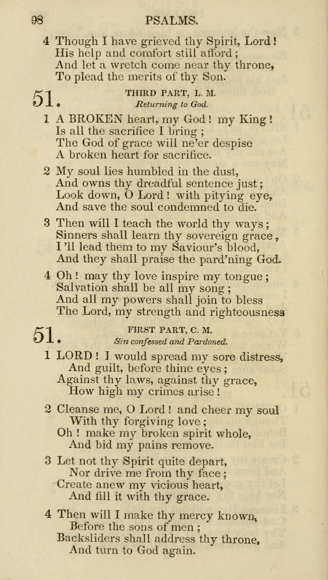 Church Psalmist: or psalms and hymns for the public, social and private use of evangelical Christians (5th ed.) page 100