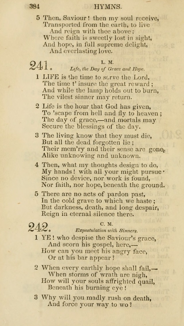 Church Psalmist: or psalms and hymns for the public, social and private use of evangelical Christians (5th ed.) page 386