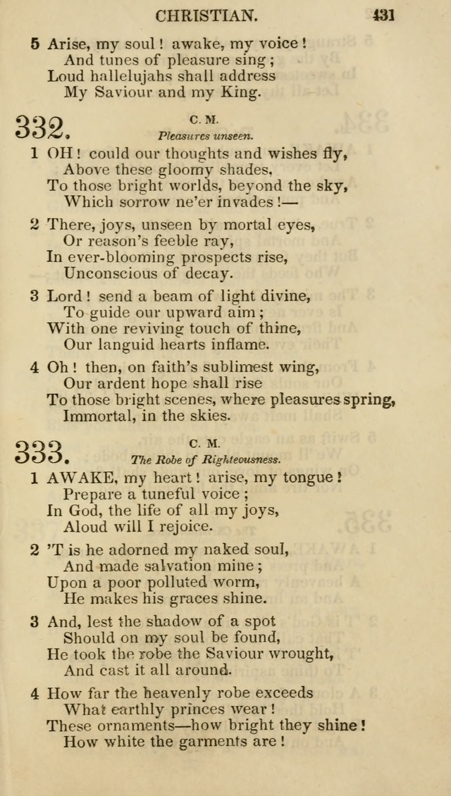 Church Psalmist: or psalms and hymns for the public, social and private use of evangelical Christians (5th ed.) page 433
