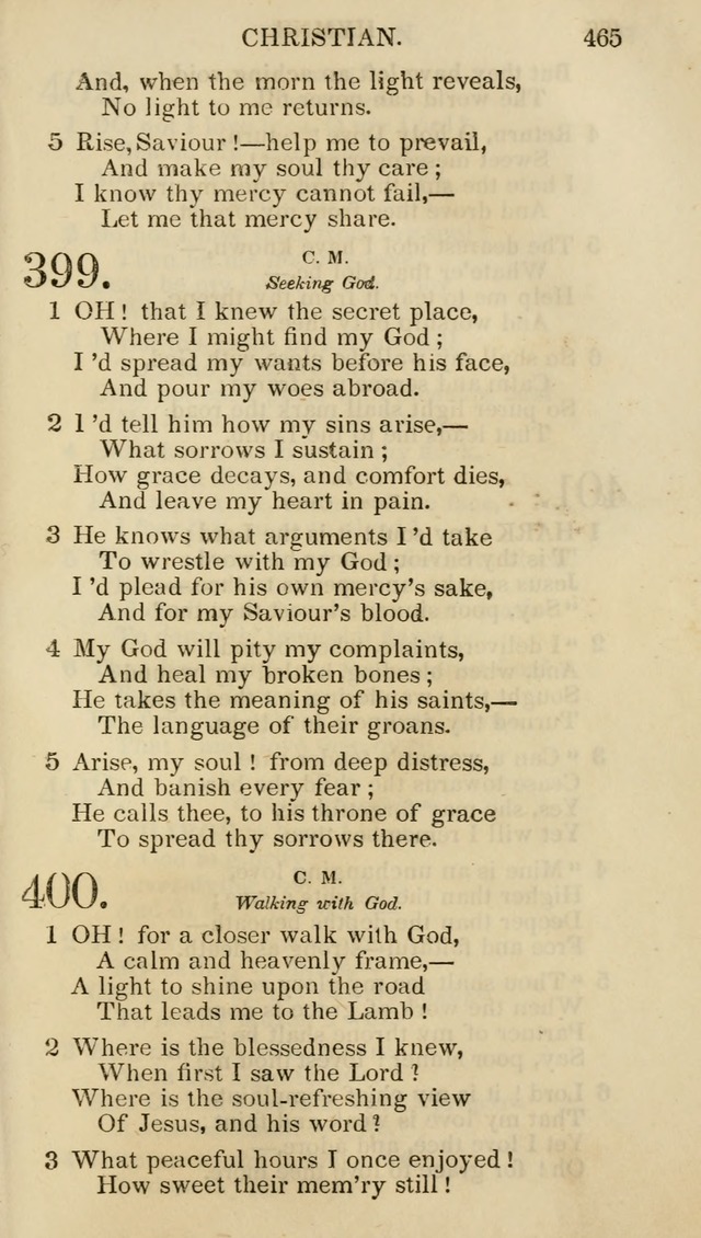 Church Psalmist: or psalms and hymns for the public, social and private use of evangelical Christians (5th ed.) page 467