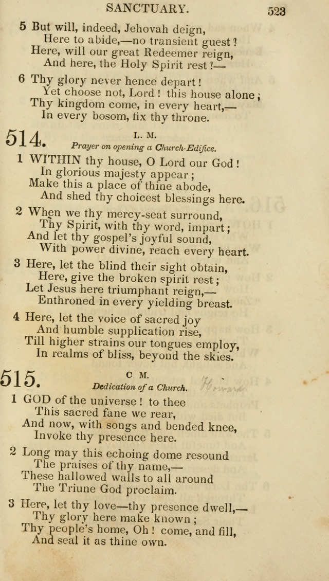 Church Psalmist: or psalms and hymns for the public, social and private use of evangelical Christians (5th ed.) page 525