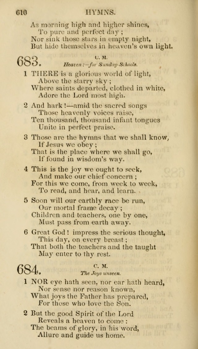 Church Psalmist: or psalms and hymns for the public, social and private use of evangelical Christians (5th ed.) page 612