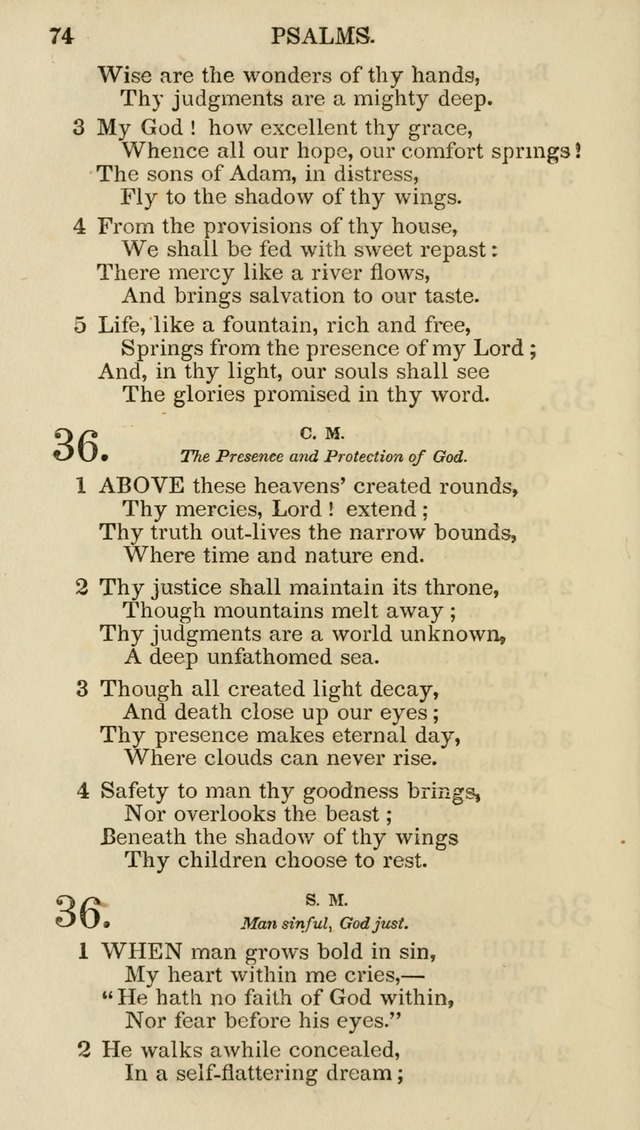 Church Psalmist: or psalms and hymns for the public, social and private use of evangelical Christians (5th ed.) page 76