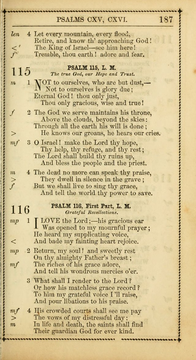 Church Psalmist: or, psalms and hymns, for the public, social and private use of Evangelical Christians. With Supplement. (53rd ed.) page 186