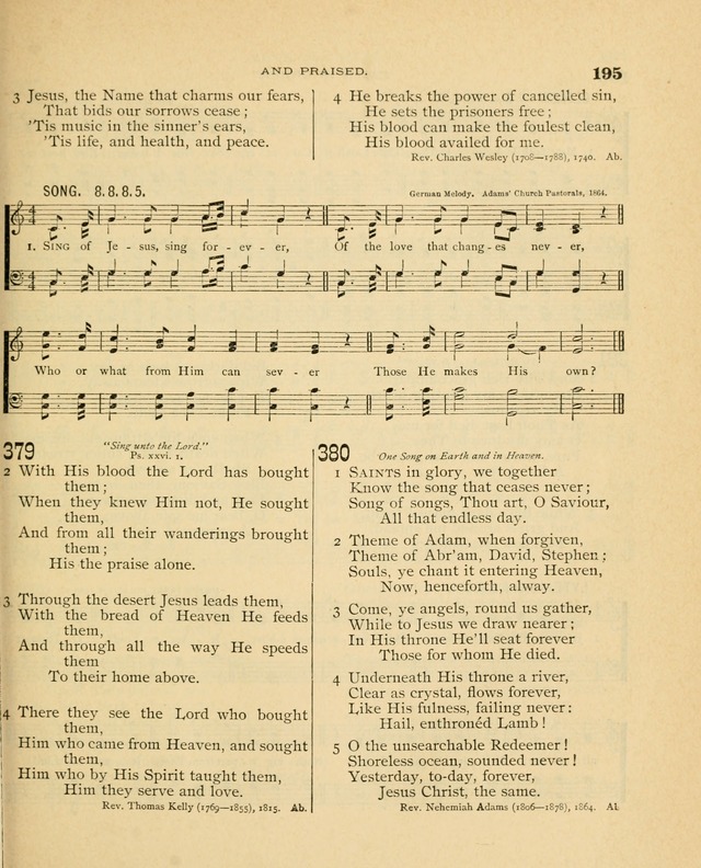 Carmina Sanctorum, a selection of hymns and songs of praise with tunes page 196