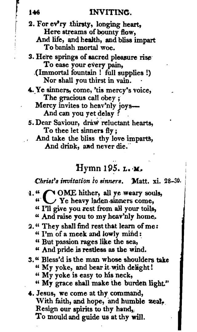 A Choice Selection of Evangelical Hymns, from various authors: for the use of the English Evangelical Lutheran Church in New York page 146