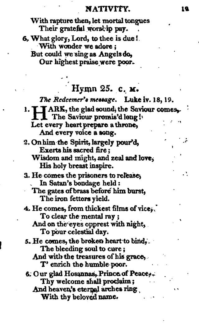 A Choice Selection of Evangelical Hymns, from various authors: for the use of the English Evangelical Lutheran Church in New York page 19