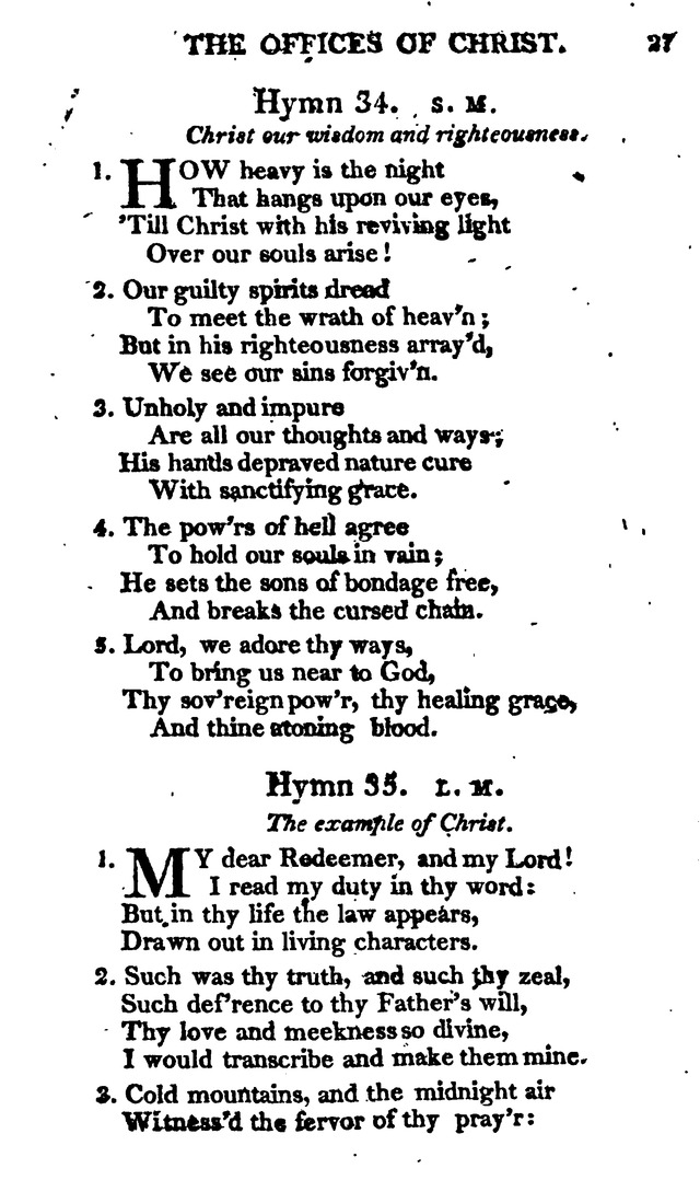 A Choice Selection of Evangelical Hymns, from various authors: for the use of the English Evangelical Lutheran Church in New York page 27