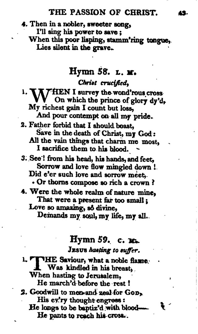 A Choice Selection of Evangelical Hymns, from various authors: for the use of the English Evangelical Lutheran Church in New York page 43
