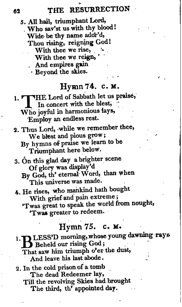 A Choice Selection of Evangelical Hymns, from various authors: for the use of the English Evangelical Lutheran Church in New York page 62