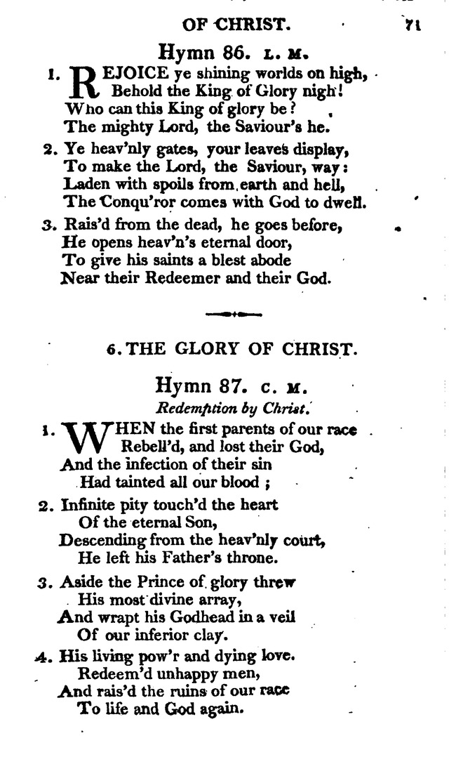 A Choice Selection of Evangelical Hymns, from various authors: for the use of the English Evangelical Lutheran Church in New York page 71