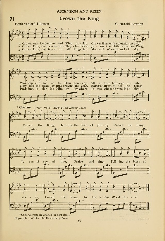 The Church School Hymnal page 61