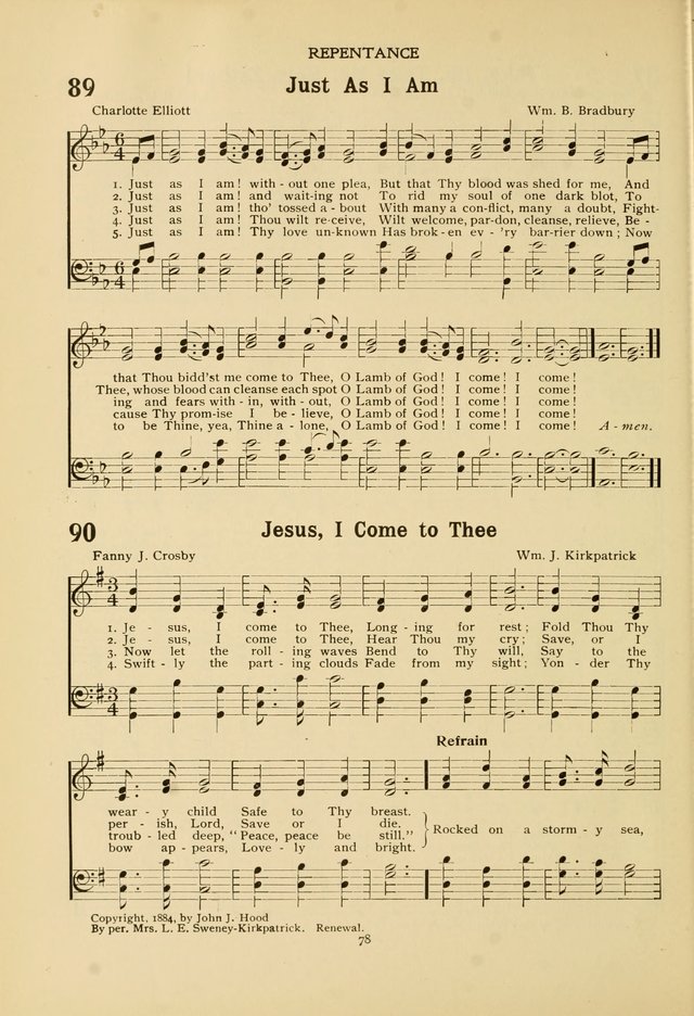 The Church School Hymnal page 78
