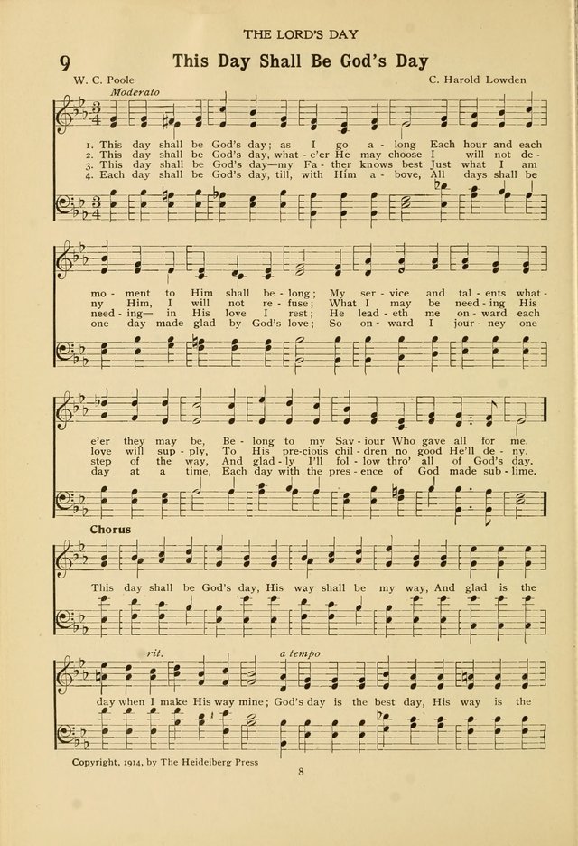 The Church School Hymnal page 8