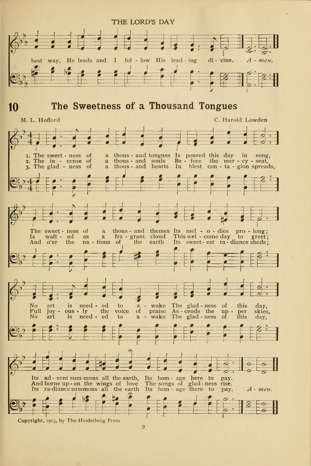 The Church School Hymnal page 9