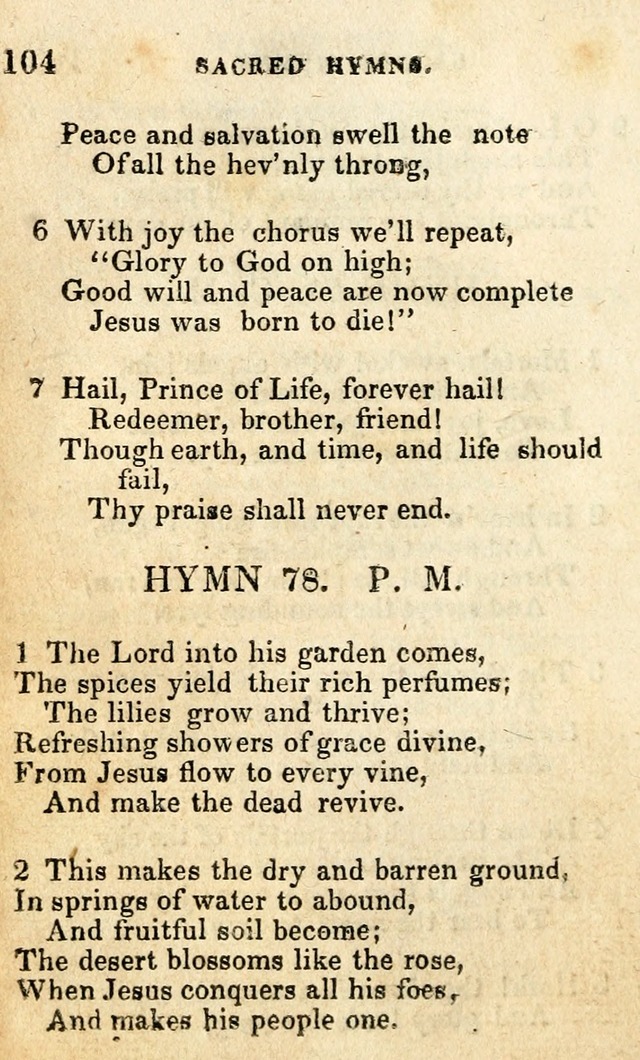 A Collection of Sacred Hymns, for the Church of the Latter Day Saints page 104