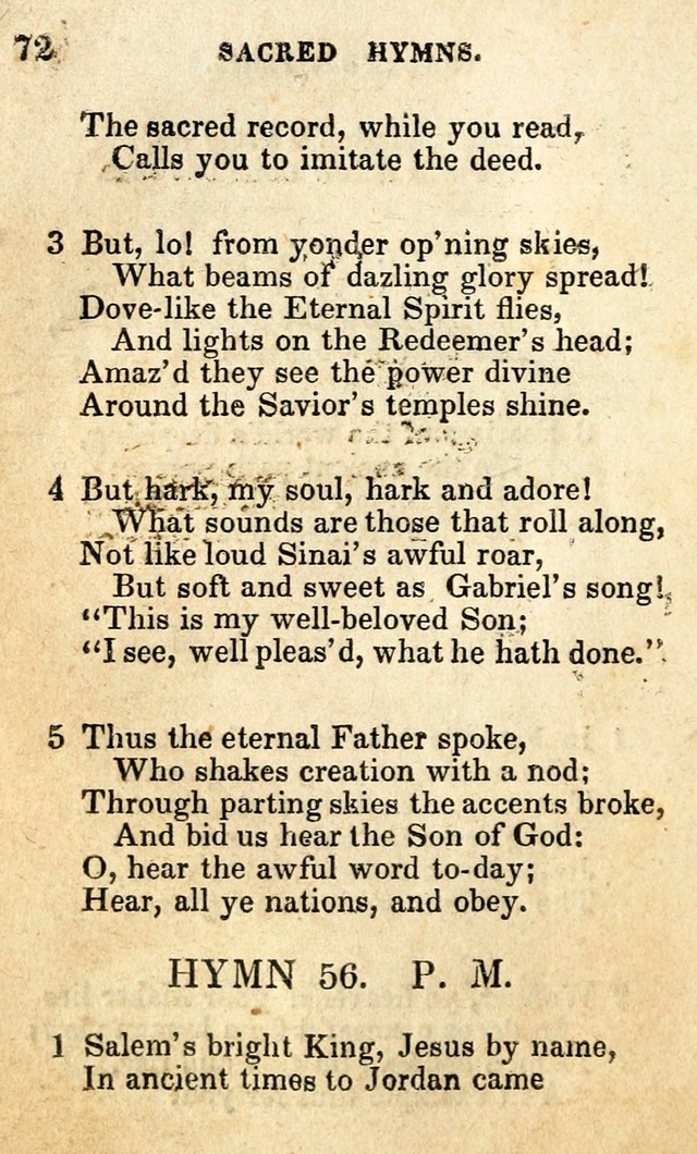 A Collection of Sacred Hymns, for the Church of the Latter Day Saints page 72