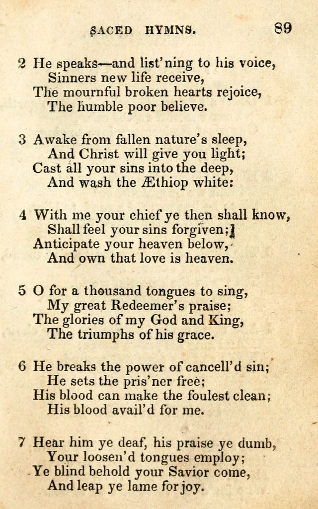 A Collection of Sacred Hymns, for the Church of the Latter Day Saints page 89