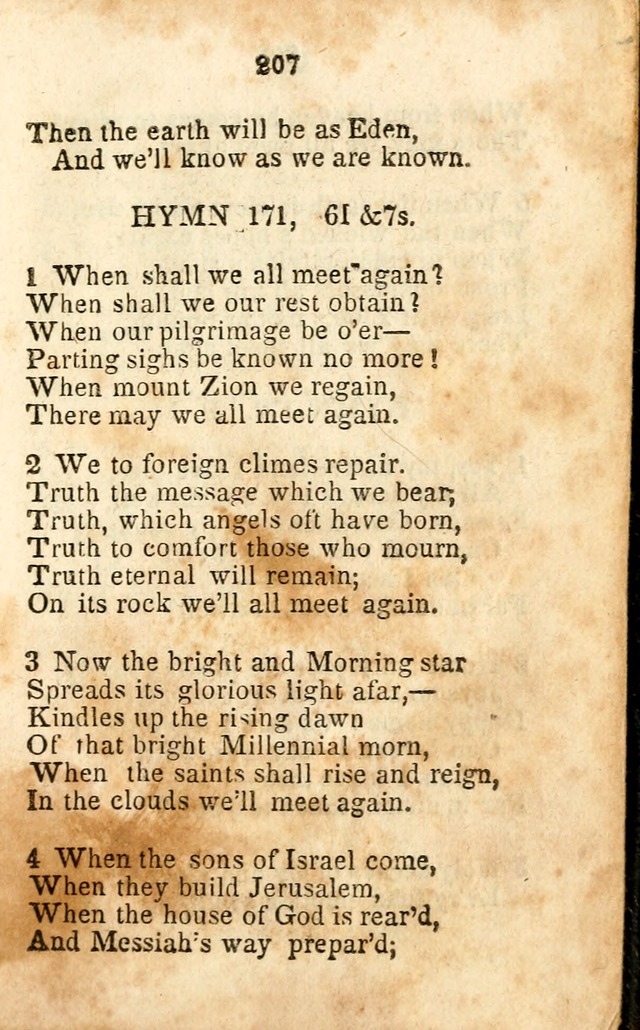 A Collection of Sacred Hymns for the Church of Jesus Christ of Latter-Day  Saints page 208