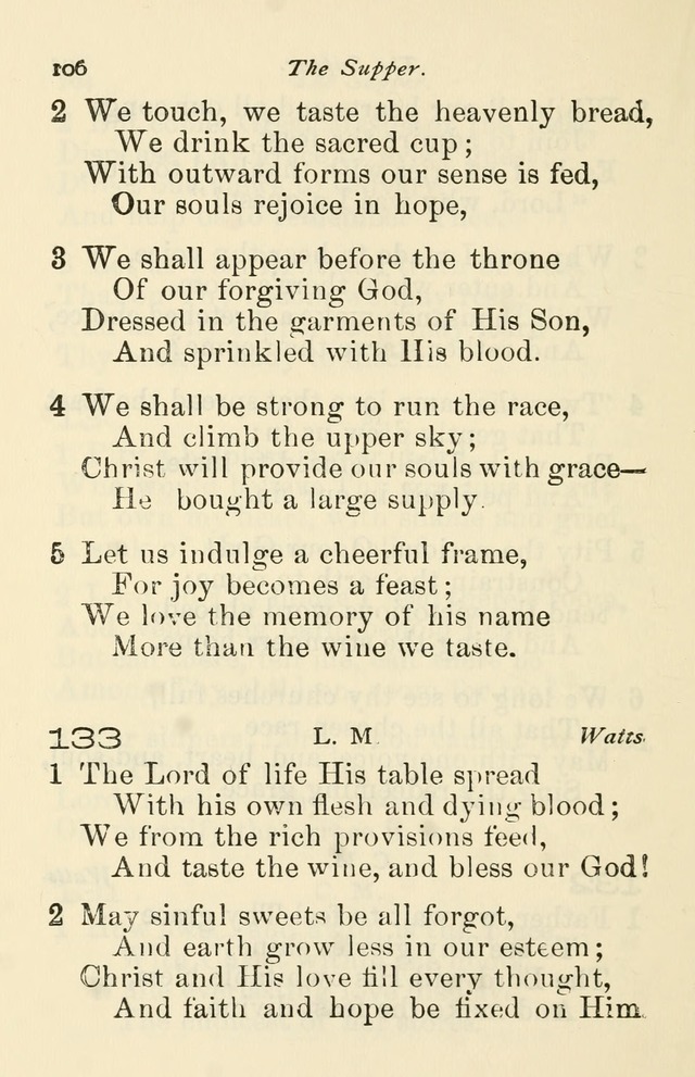 A Choice Selection of Hymns and Spiritual Songs for the use of the Baptist Church and all lovers of song page 109