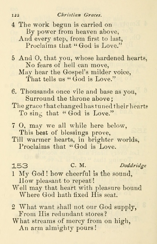 A Choice Selection of Hymns and Spiritual Songs for the use of the Baptist Church and all lovers of song page 125
