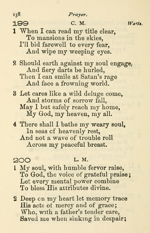 A Choice Selection of Hymns and Spiritual Songs for the use of the Baptist Church and all lovers of song page 161