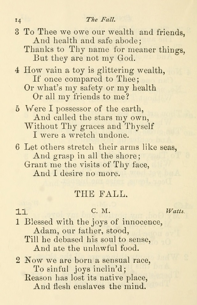 A Choice Selection of Hymns and Spiritual Songs for the use of the Baptist Church and all lovers of song page 17
