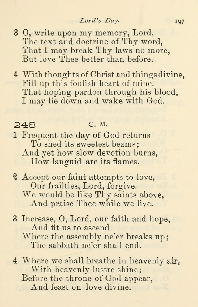 A Choice Selection of Hymns and Spiritual Songs for the use of the Baptist Church and all lovers of song page 200
