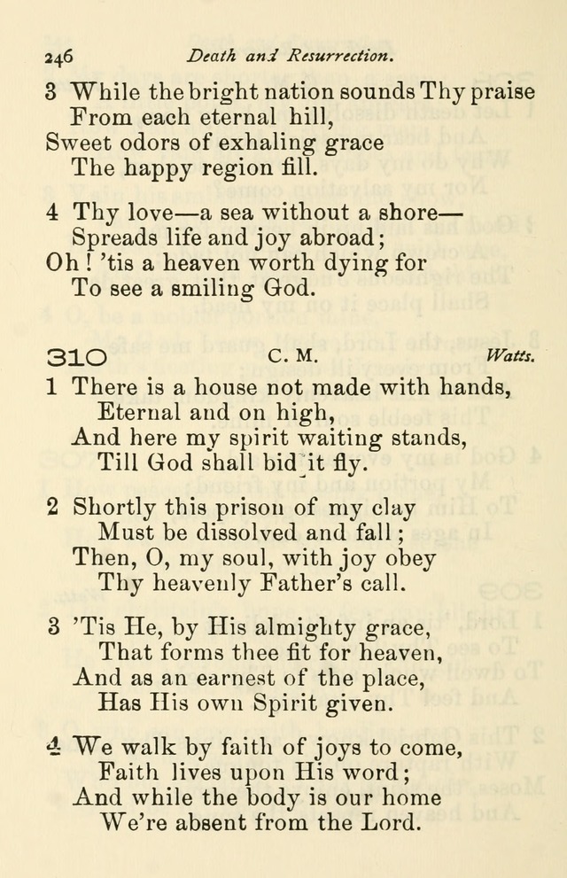 A Choice Selection of Hymns and Spiritual Songs for the use of the Baptist Church and all lovers of song page 249