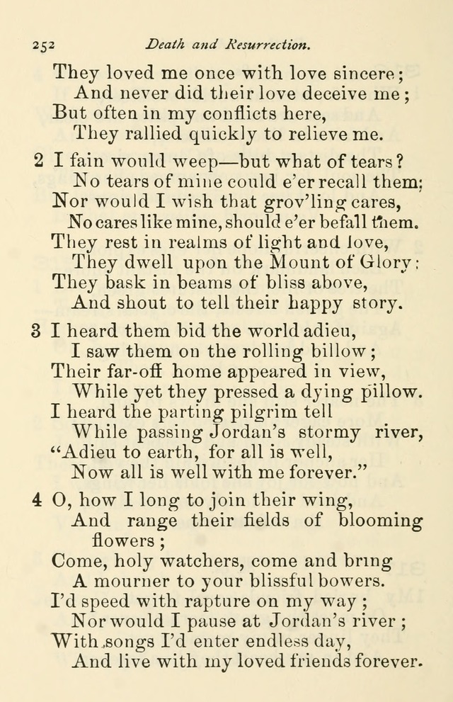 A Choice Selection of Hymns and Spiritual Songs for the use of the Baptist Church and all lovers of song page 255