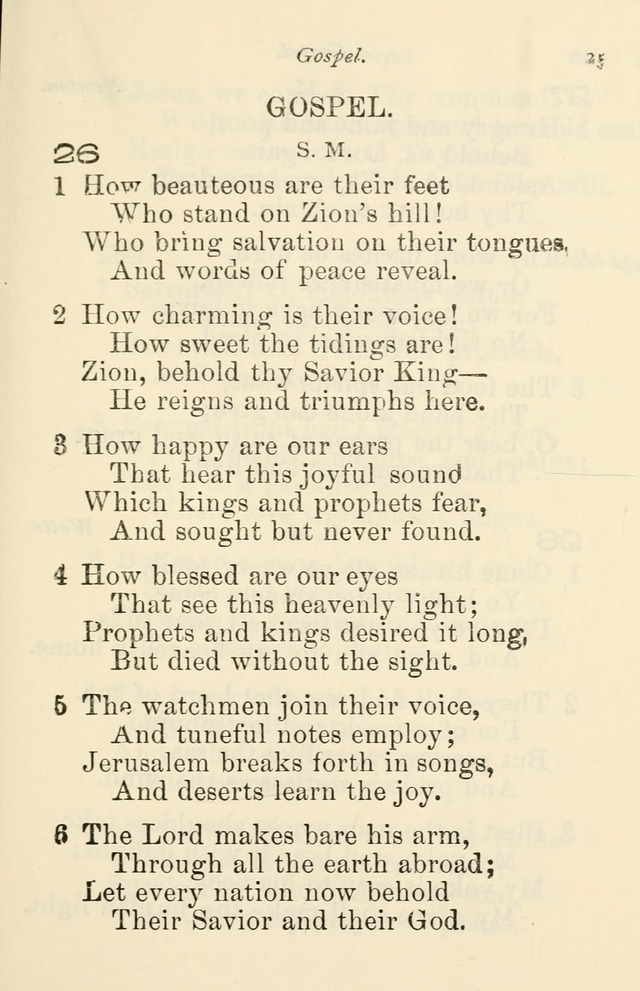A Choice Selection of Hymns and Spiritual Songs for the use of the Baptist Church and all lovers of song page 28
