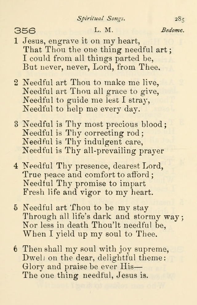 A Choice Selection of Hymns and Spiritual Songs for the use of the Baptist Church and all lovers of song page 288