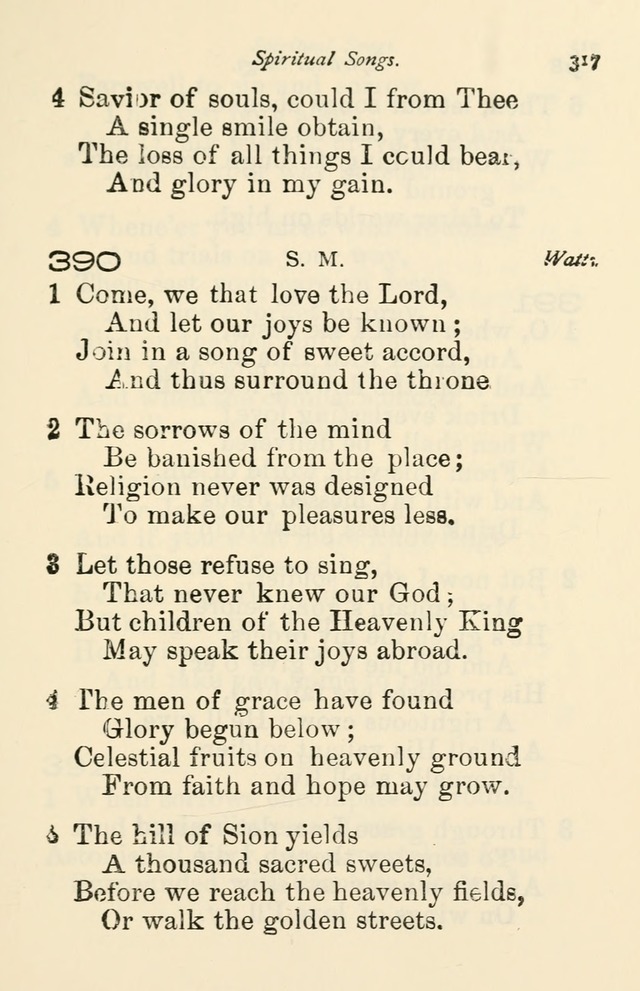 A Choice Selection of Hymns and Spiritual Songs for the use of the Baptist Church and all lovers of song page 320