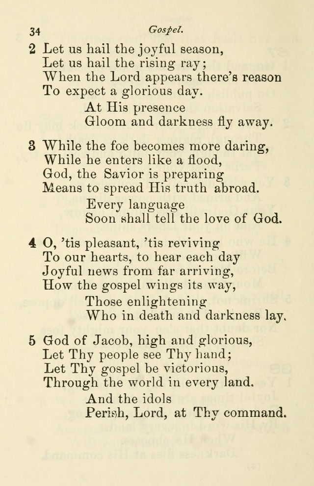 A Choice Selection of Hymns and Spiritual Songs for the use of the Baptist Church and all lovers of song page 37