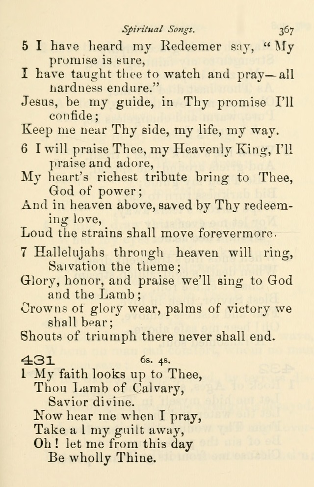 A Choice Selection of Hymns and Spiritual Songs for the use of the Baptist Church and all lovers of song page 370