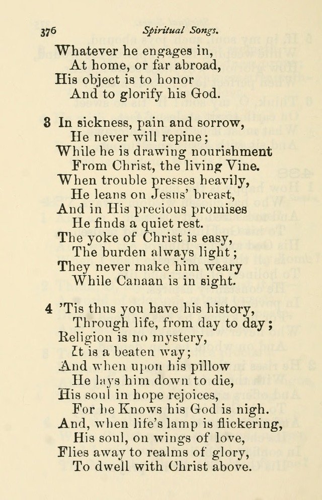 A Choice Selection of Hymns and Spiritual Songs for the use of the Baptist Church and all lovers of song page 379
