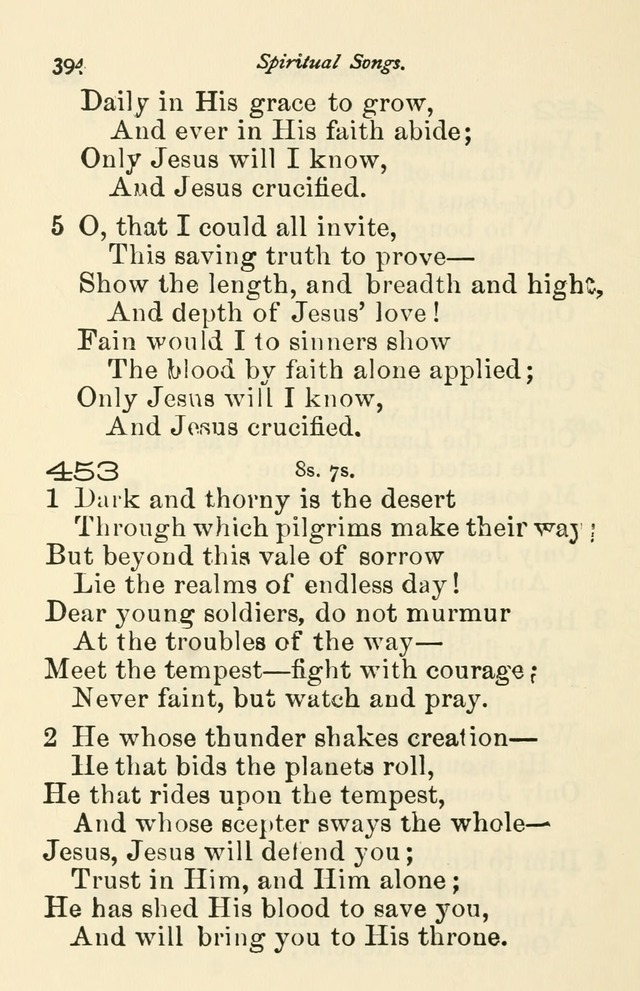 A Choice Selection of Hymns and Spiritual Songs for the use of the Baptist Church and all lovers of song page 397