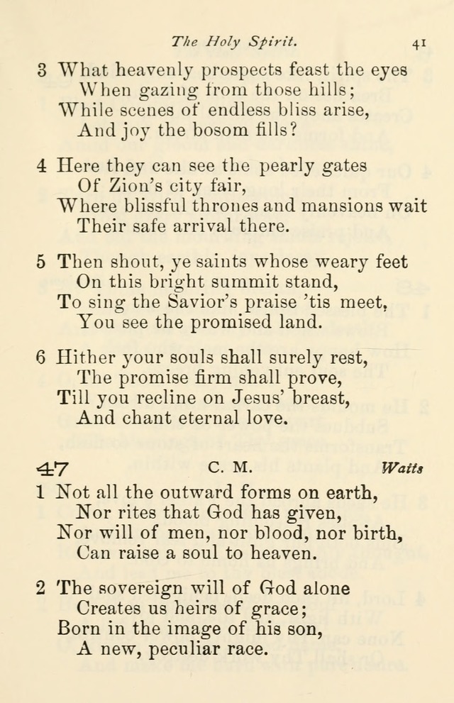 A Choice Selection of Hymns and Spiritual Songs for the use of the Baptist Church and all lovers of song page 44