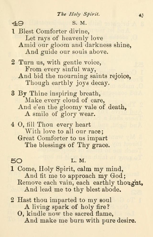 A Choice Selection of Hymns and Spiritual Songs for the use of the Baptist Church and all lovers of song page 46
