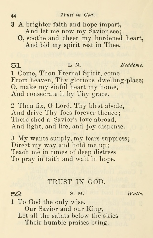 A Choice Selection of Hymns and Spiritual Songs for the use of the Baptist Church and all lovers of song page 47