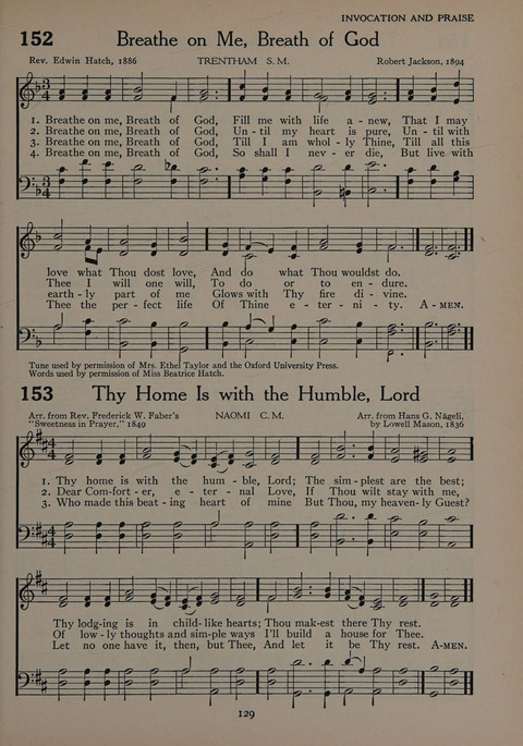 The Church School Hymnal for Youth page 129