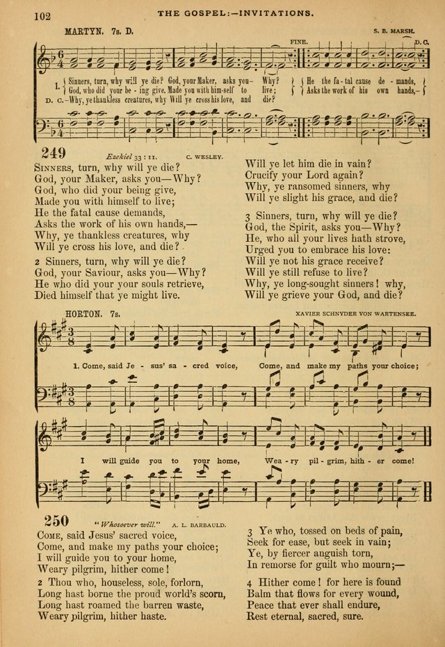 The Calvary Selection of Spiritual Songs: with music for use in social meetings. page 102