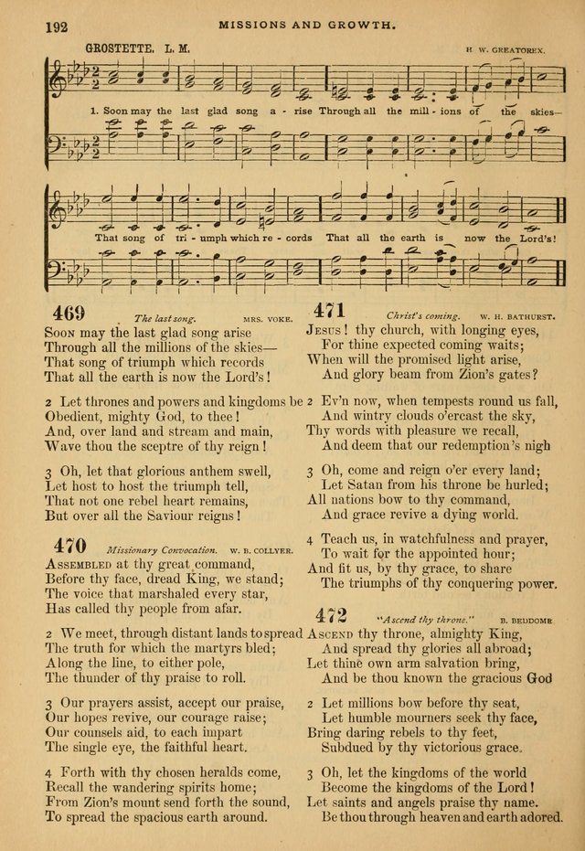 The Calvary Selection of Spiritual Songs: with music for use in social meetings. page 192